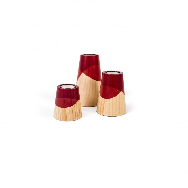 Set of Three Mini Etna Red